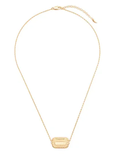 Missoma Love-engraved Necklace In Gold