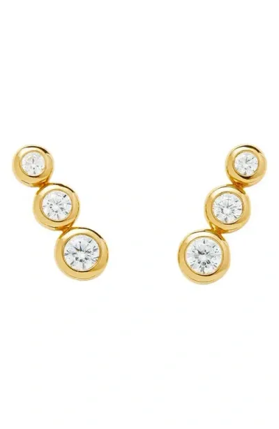 Missoma Triple Cubic Zirconia Stud Earrings In Gold