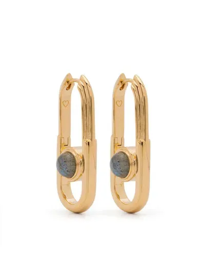 Missoma Zenyu Link Gemstone Hoops In Gold