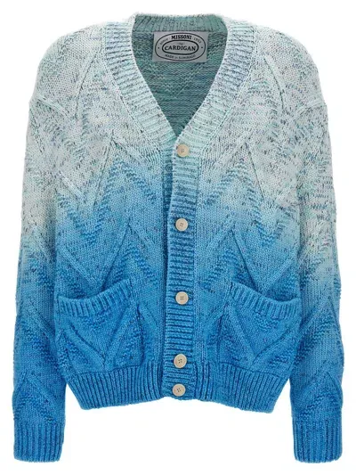 Missoni Degrade Cardigan In Light Blue