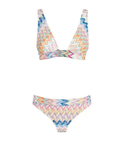 Missoni Embellished Zigzag Bikini In Multi