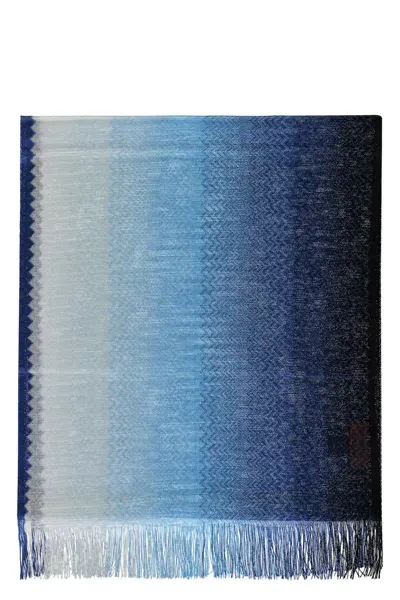 Missoni Fringed Scarf In Blue