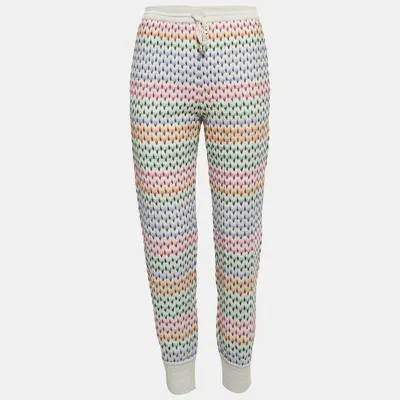 Pre-owned Missoni Grey Patterned Knit Jogger Pants S