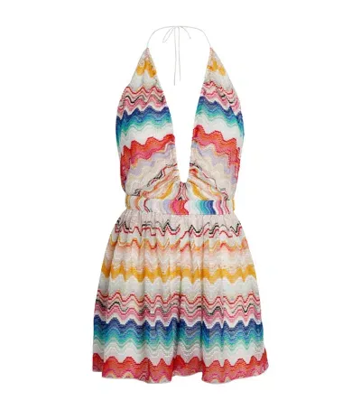 Missoni Halterneck Wave Playsuit In Multi