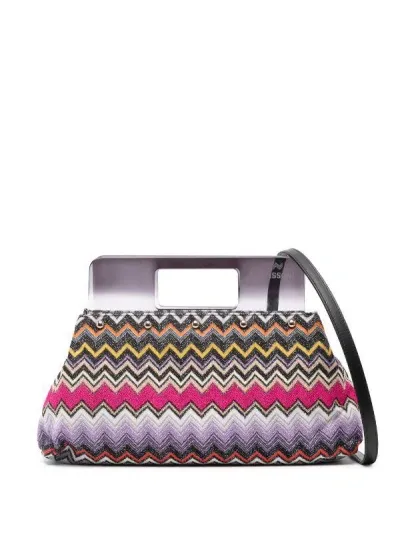 Missoni Chevron-knit Tote Bag In Black