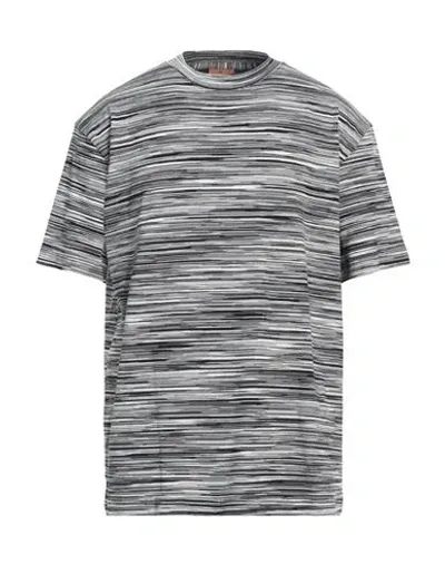 Missoni Striped Short-sleeved T-shirt In Black