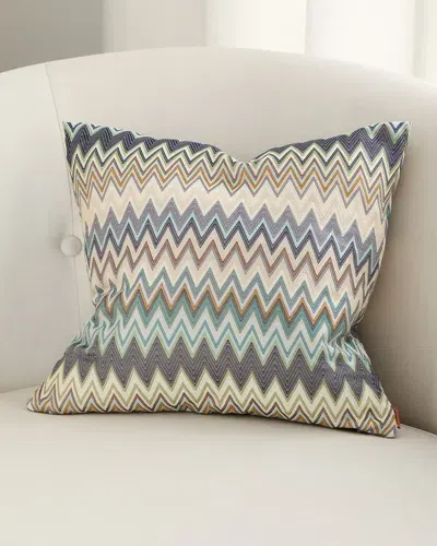 Missoni Masuleh Chevron Decorative Pillow, 16" Square In Turchese Multi