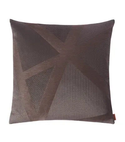 Missoni Nastri Relief Cushion In Brown