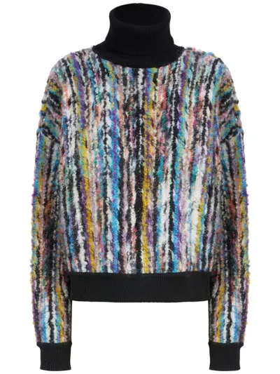 Missoni Roll-neck Knitted Jumper In Multicolour