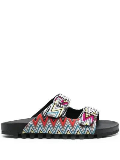 Missoni Zig-zag Sandals In Multi