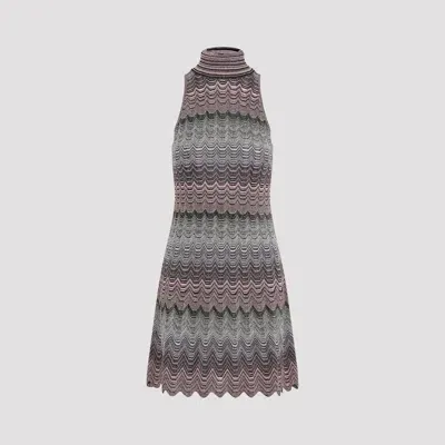 Missoni Sleeveless Short Dress In Grey