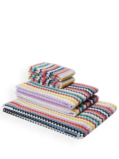 Missoni White Riverbero Cotton Towel (set Of Five) In Neutrals