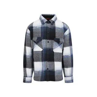 Missoni Wool Overshirt In Blue