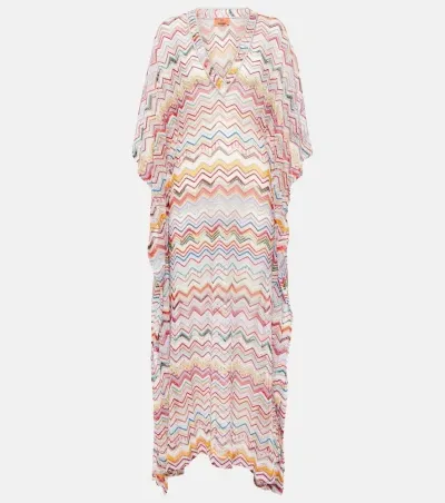 Missoni Zig Zag Lamé Beach Cover-up In Multicoloured