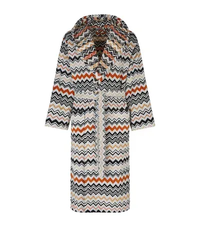 Missoni Zigzag Bernard Hooded Robe In Multi