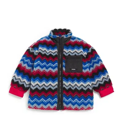 Missoni Kids' Zigzag Fleece Jacket In Multi