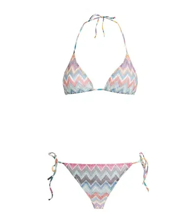 Missoni Zigzag Lurex Bikini In Multi