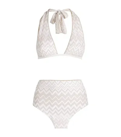 Missoni Zigzag Plunge Bikini In Gold