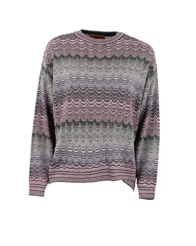 Missoni Zigzag Wovened Crewneck Jumper In Multi