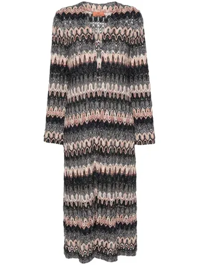 Missoni Patterned Long Cardigan In Multi