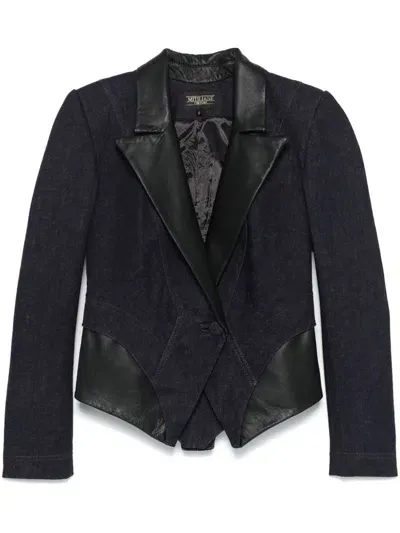 Mitiliane Couture Leather-inserts Blazer In Black