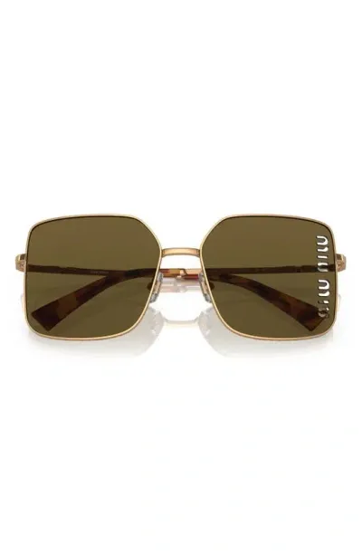 Miu Miu Cut-out Logo Metal & Plastic Butterfly Sunglasses In Antiq Cop