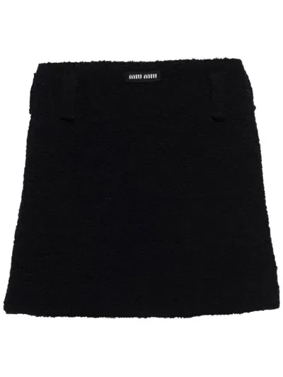 Miu Miu Boucle Clothing In Black