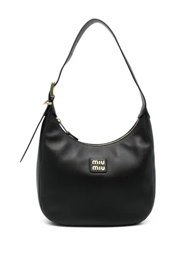 Miu Miu Schultertasche Mit Logo In Black