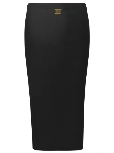 Miu Miu Midi Skirt In Nero