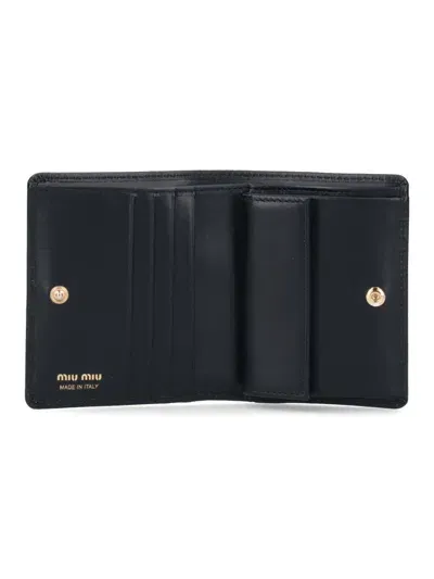 Miu Miu Small Logo Wallet In Neutral