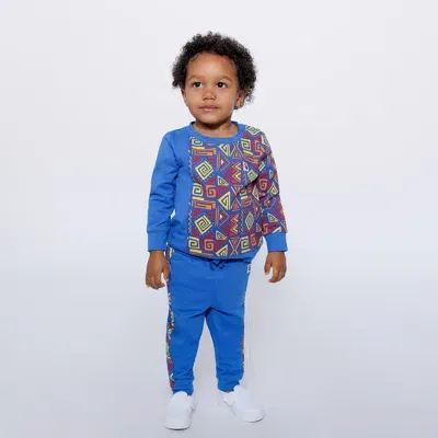 Mixed Up Clothing Kids'  Baby Crewneck Sweatshirt And Jogger Pants Set In Blue Multicolor