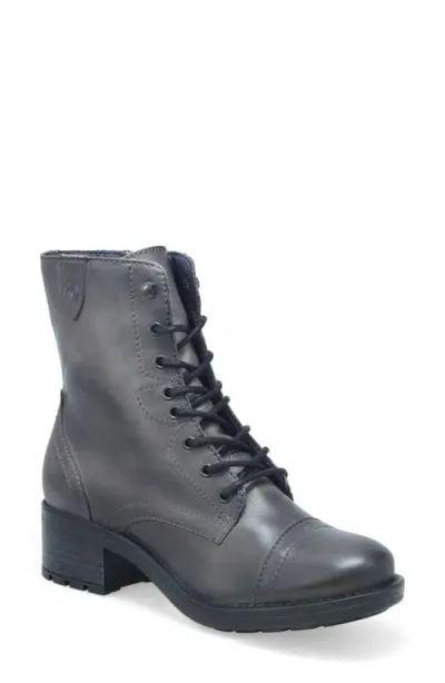 Miz Mooz Calla Cap Toe Lace-up Bootie In Graphite Antique Burnish