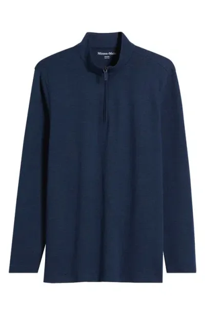 Mizzen + Main Mizzen+main Kpi Quarter Zip Pullover In Navy Heather