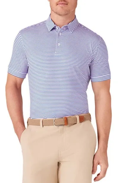 Mizzen + Main Mizzen+main Versa Stripe Performance Polo In Rose Multi Stripe