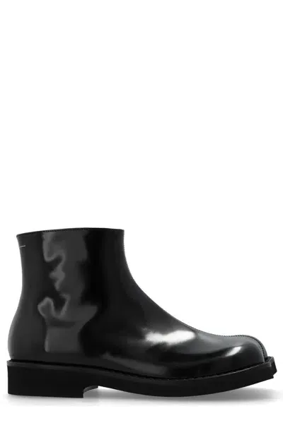 Mm6 Maison Margiela Anatomic Ankle Boots In Black