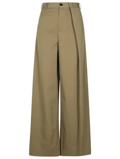 Mm6 Maison Margiela Beige Polyester Blend Trousers