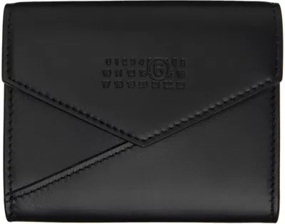 Mm6 Maison Margiela Black 6 Flap Wallet