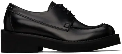 Mm6 Maison Margiela Black Polished Oxfords In T8013 Black