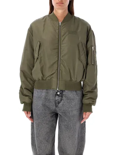 Mm6 Maison Margiela Bomber Nylon In Green