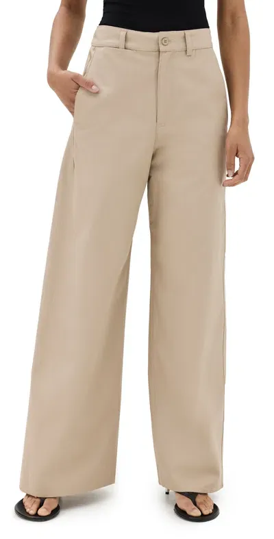 Mm6 Maison Margiela Cotton Gabardine Trousers In Beige