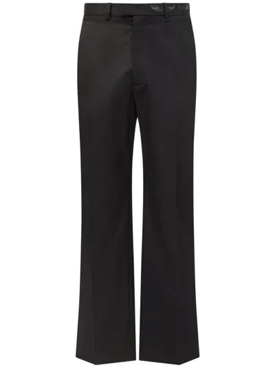 Mm6 Maison Margiela Cotton Twill Trousers In Black