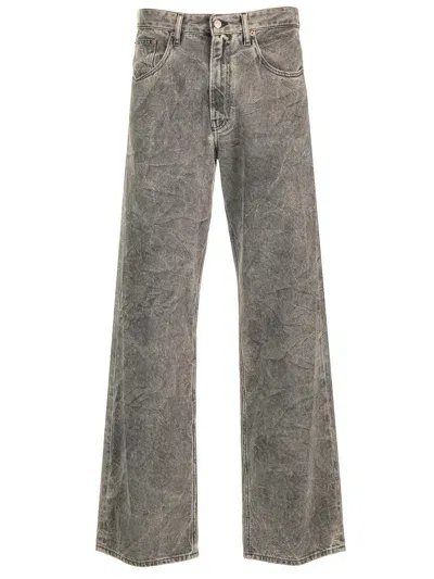 Mm6 Maison Margiela Creased Jeans In Brown