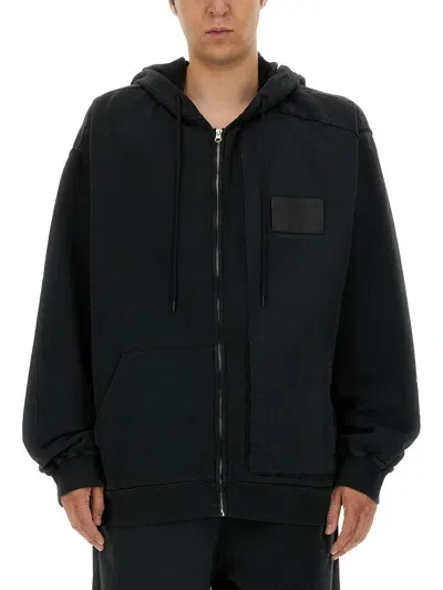 Mm6 Maison Margiela Hoodie In Charcoal