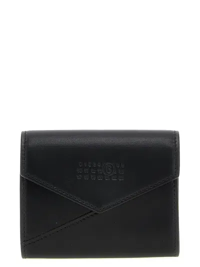 Mm6 Maison Margiela 'japanese 6 Flap' Wallet In 黑色的