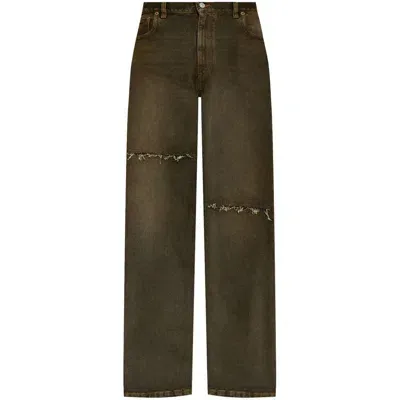 Mm6 Maison Margiela Jeans In Green