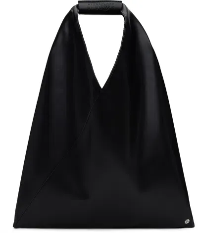 Mm6 Maison Margiela Kids Black Triangle Small Tote In T8013