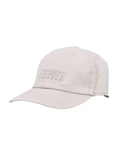 Mm6 Maison Margiela Logo Cap In Beige