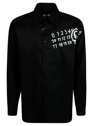 Mm6 Maison Margiela Mm6 Camicia Logo In Black