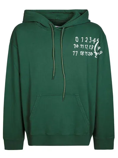 Mm6 Maison Margiela Mm6 Hoodie Over Logo In Green