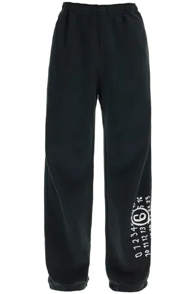 Mm6 Maison Margiela Numeric Print Joggers With Seven